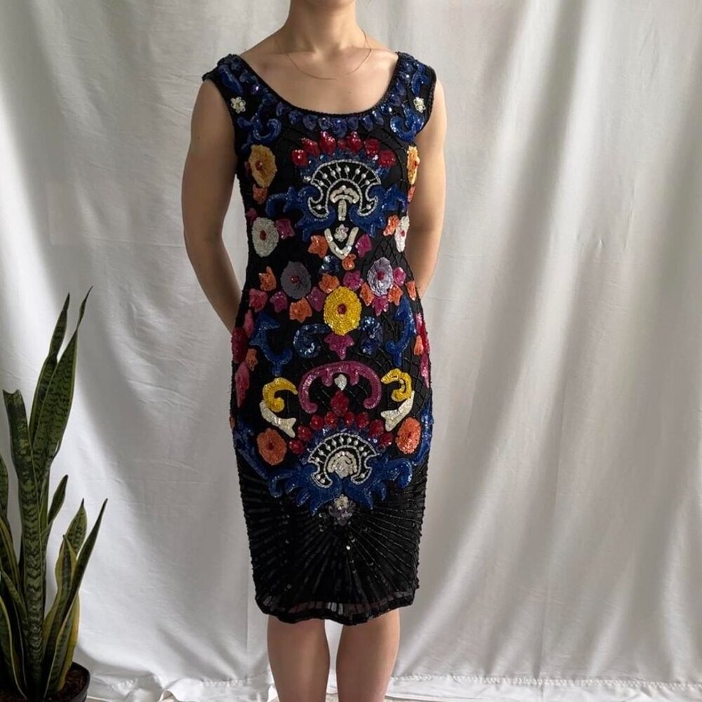 Beautiful Vintage Sequin Beaded Dress